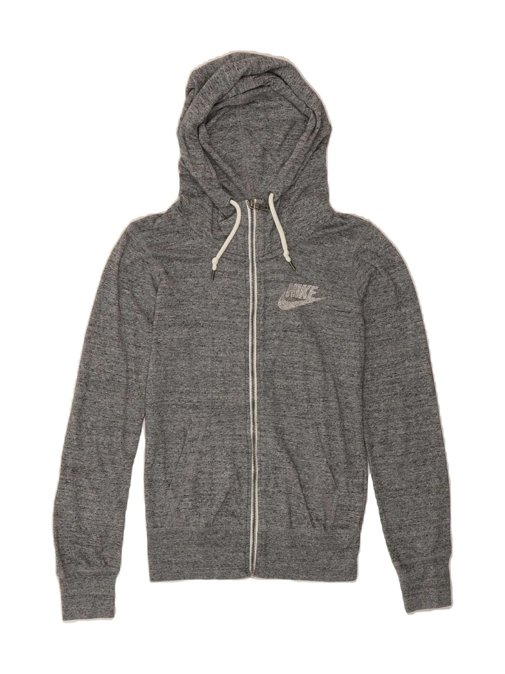 Nike Women Vintage Gray Full-Zip Hoodie Sweater